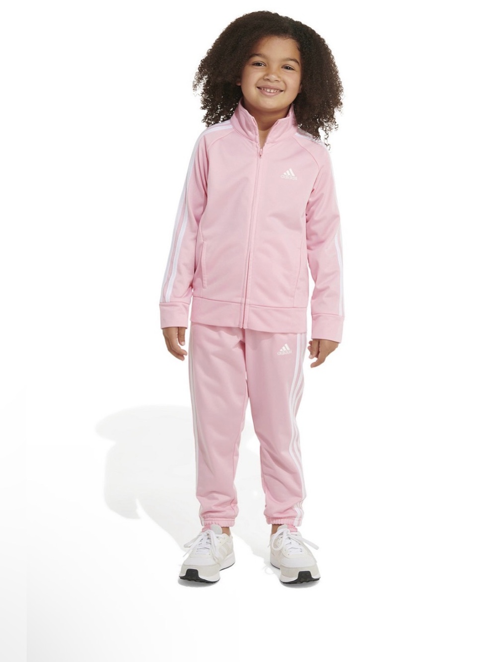 Adidas Girls Tracksuit Set Pink Track Jacket & Jogger Pants 3T